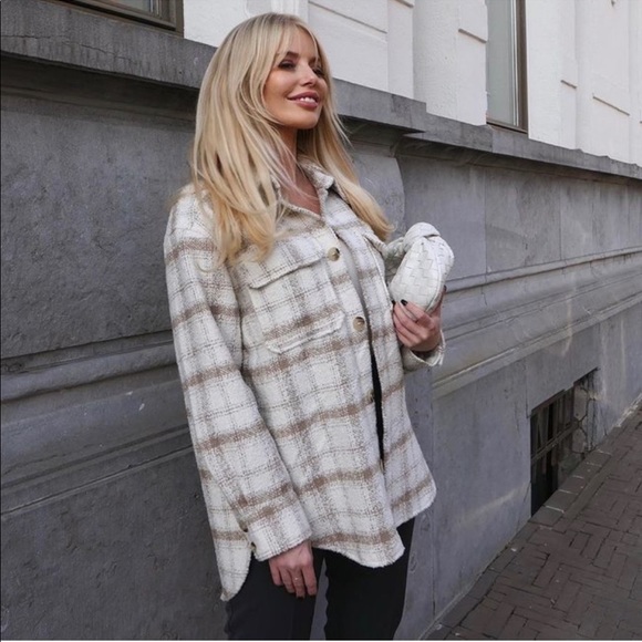 NWT H&M Plaid Shacket - Picture 1 of 16